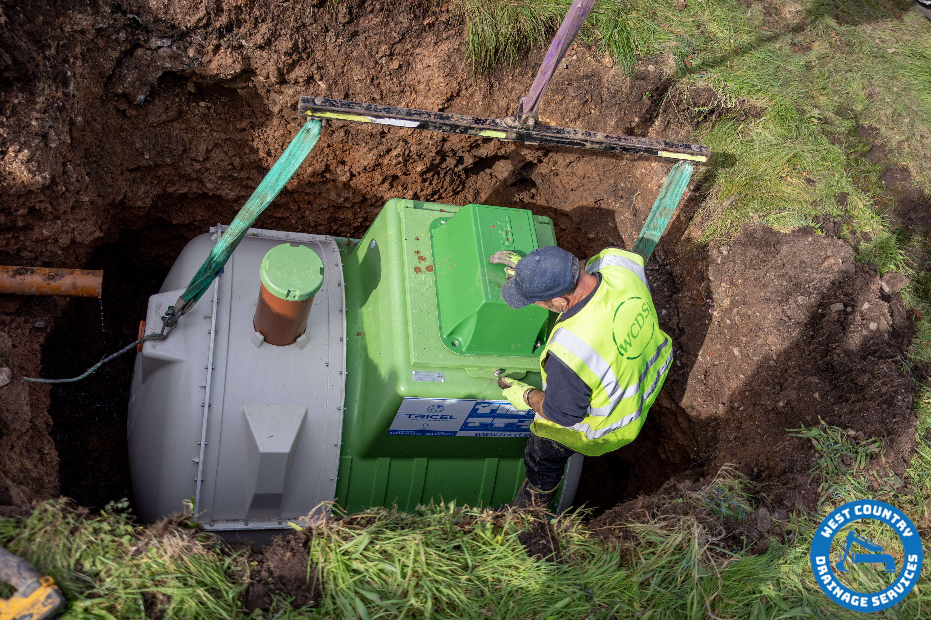 Tricel Septic tank installation somerset south west west country england - west country drainage - commercial photography by IMPACT 20twenty